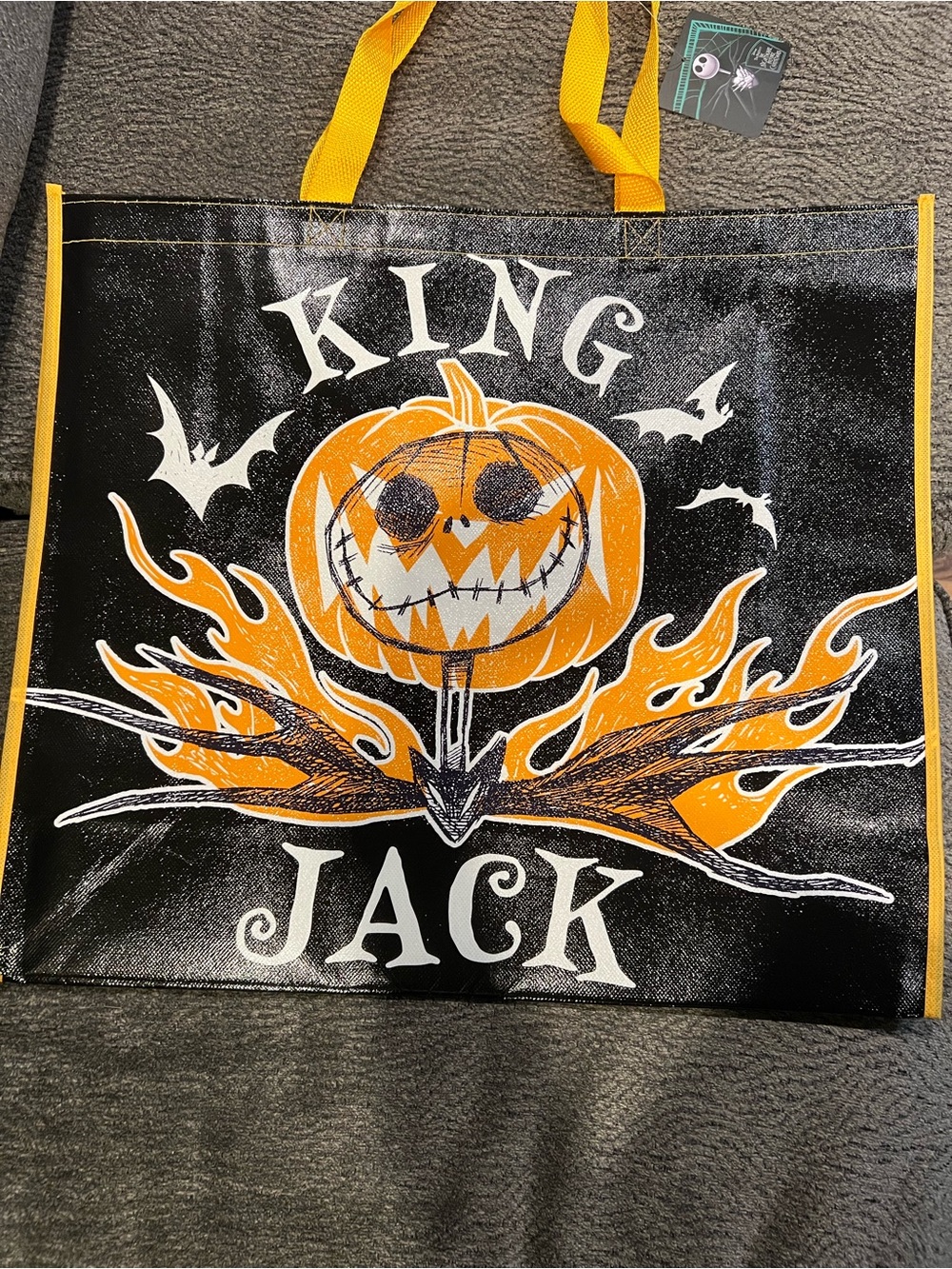 Disney King Jack Halloween Tote Bag - Black & Orange & Yellow